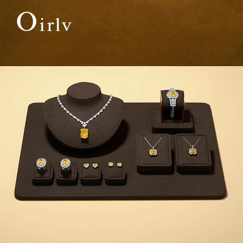 

Oirlv Jewelry Display Prop Microfiber Necklace Bust Jewelry Bust for Necklace Ring Pendant Holder Showcase Jewelry Dispaly Stand