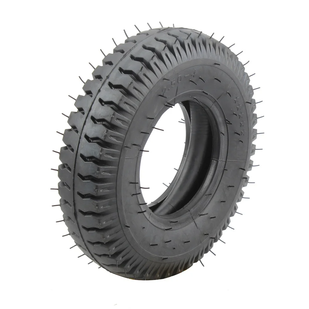 Standard 2.50 4 Size Tire and Inner Tube for Hand Truck Utility Cart Flatbed for dolly Black Rubber 480g Easy to Replace