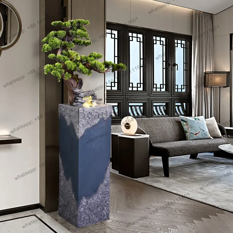 PG New Chinese Style Living Room Entrance Flowing Water Ornament Light Luxury Decoration Fountain Rockery Water Feature