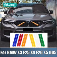For BMW X3 G01 F25 X4 G02 F26 X5 G05 2011-2015 2016 2017 2018 2019 2020 2021 2022 Car Front Grille Trim Strips Cover Accessories