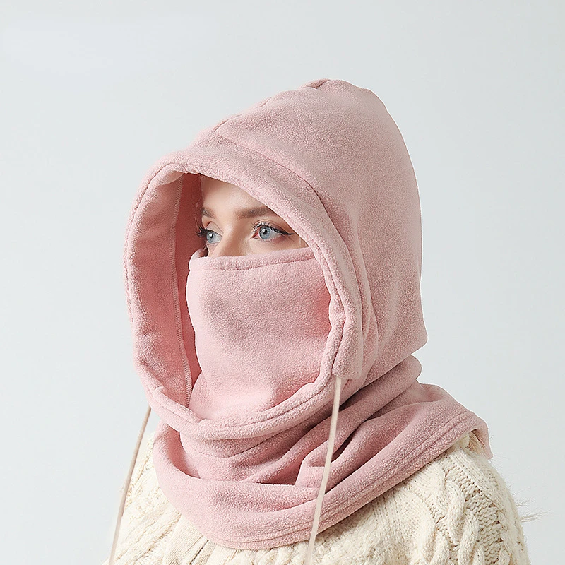 Men Women Hat Waterproof Thermal Polar Fleece Balaclava Hat Hooded Neck Warmer Hike Cycling Cap New Fashion Warm Cap Winter