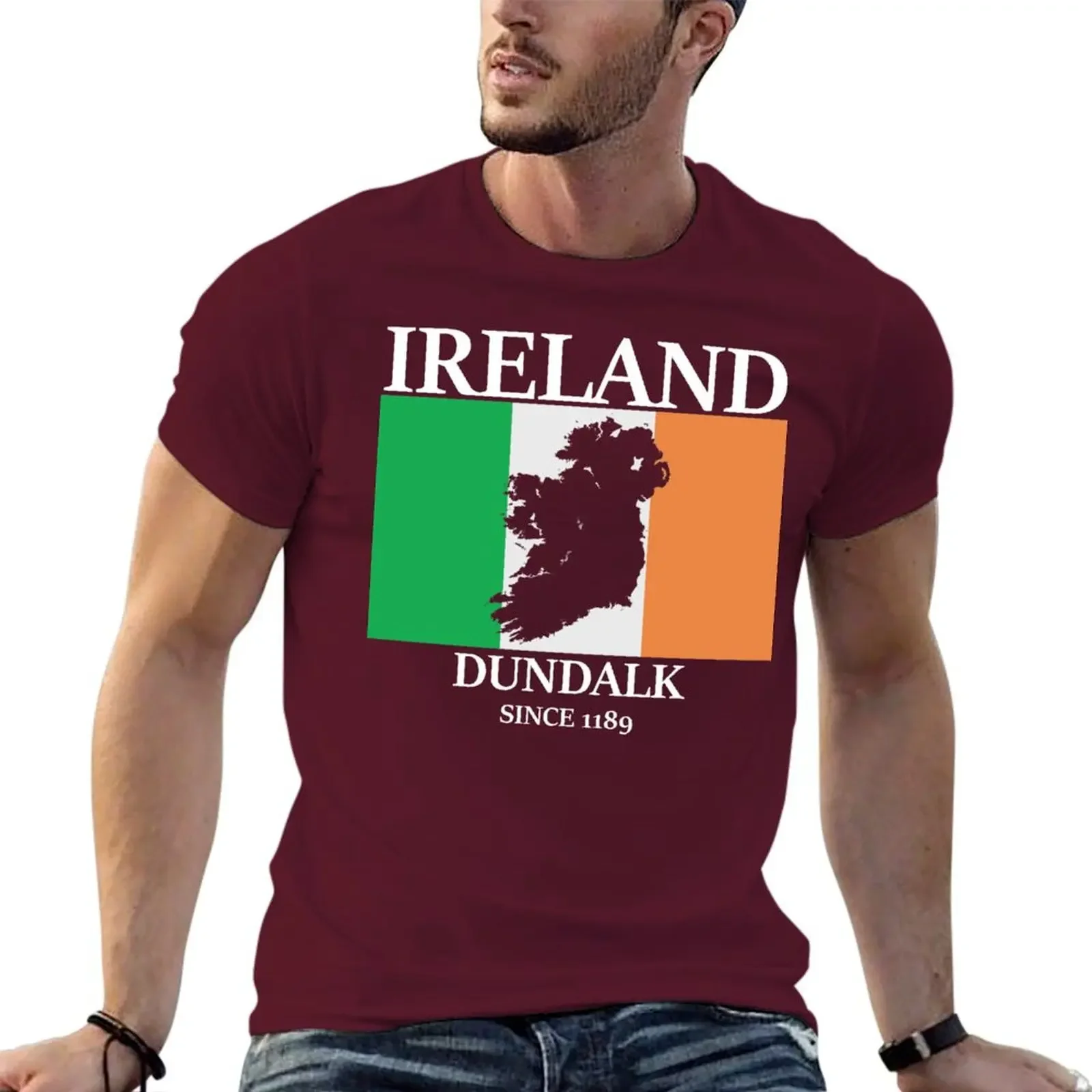 2024 four season t shirt Ireland Dundalk Europe T-shirt kawaii Aesthetic clothing short sleeves pure cotton tops streetwear