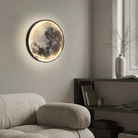 LED Moon Dimmable Wall Lamps Light Luxury Indoor Living Room Bedroom Stairway Decoration Wall Sconce Lighting