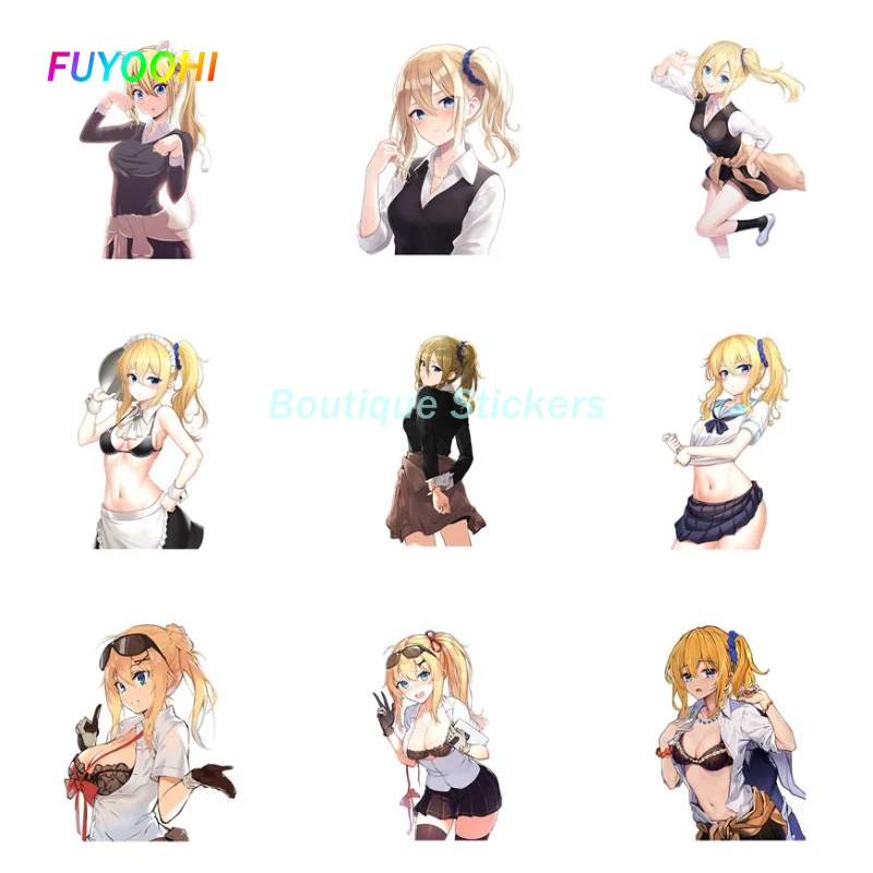 FUYOOHI Play Stickers for Ai Hayasaka Kaguasama Love Is War Car Stickers Fashionable Scratch-Proof Decals Pegatinas Para Coche