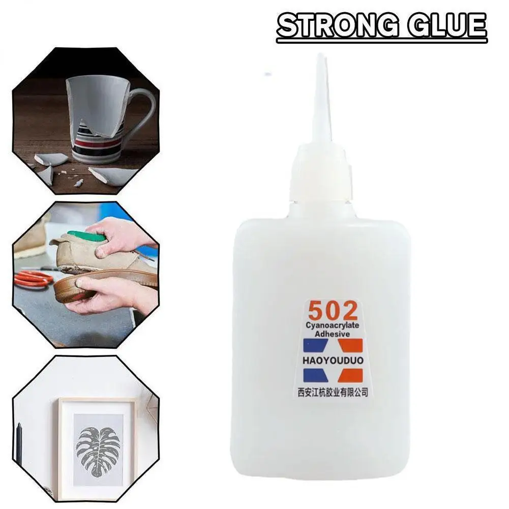 1pc 502 Super Glue Instant Quick Dry Cyanoacrylate Strong Adhesive Quick Bond Leather Rubber Metal Office Supplies Fast Glue