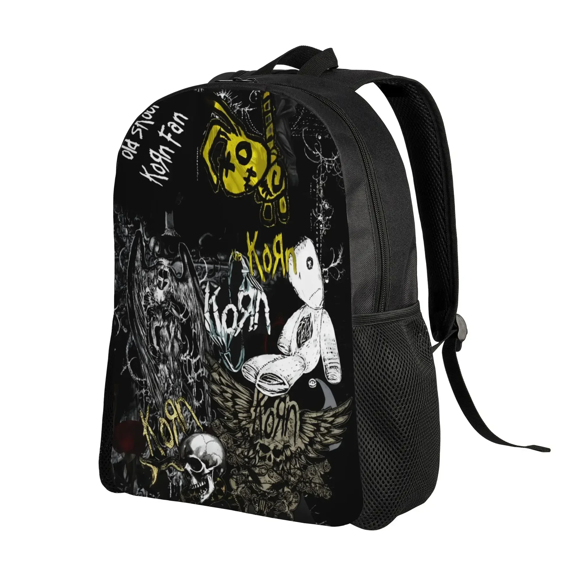 Custom Bag New Arrival Korn Rock Band Backpack Girl Polyester University Backpacks Print Cool High School Bags Rucksack