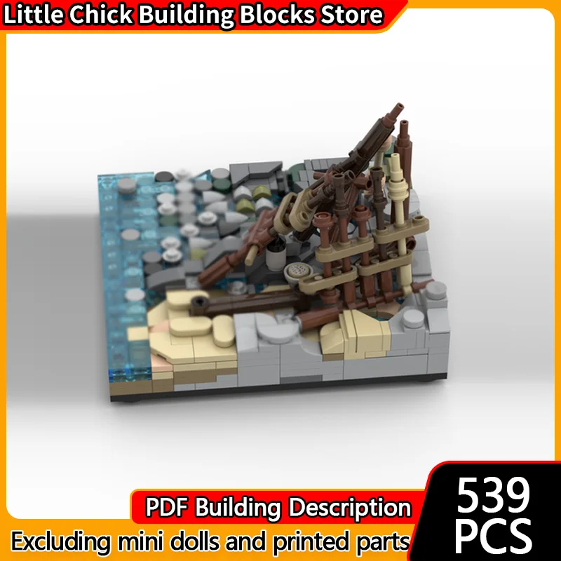 Castelo medieval modelo moc tijolos de construção rock beach fortaleza tecnologia modular crianças presentes do feriado montar brinquedos terno