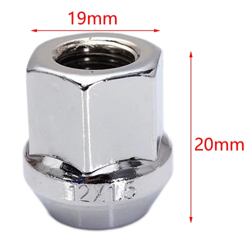 Imagen 2 del producto 20x pernos de rueda de coche plateados tuercas M12x1,5mm para Ford c-max Cougar Ecosport Focus Mondeo Fiesta Transit Connect Street KA Kuga