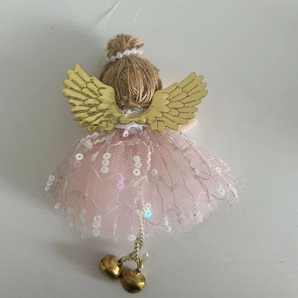 Shiny Christmas Dress Girl Pendant Exquisite Cartoon Christmas Tree Hanging Decoration DIY Cute Xmas Fairy Pendant Party Setting