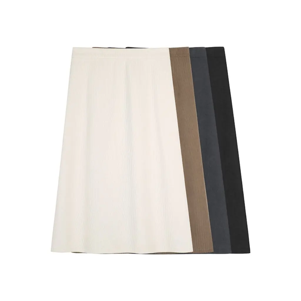 

Юбка средней длины с разрезом и высокой талией, большие размеры, утолщенная эластичная облегающая весенняя мода для женщин 63160