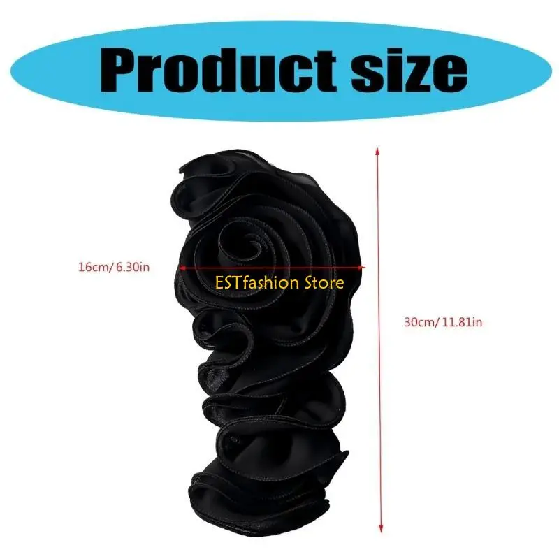 Y5GC Ruffle Flower Appliques Handmade Project Costume Patches Making Materials