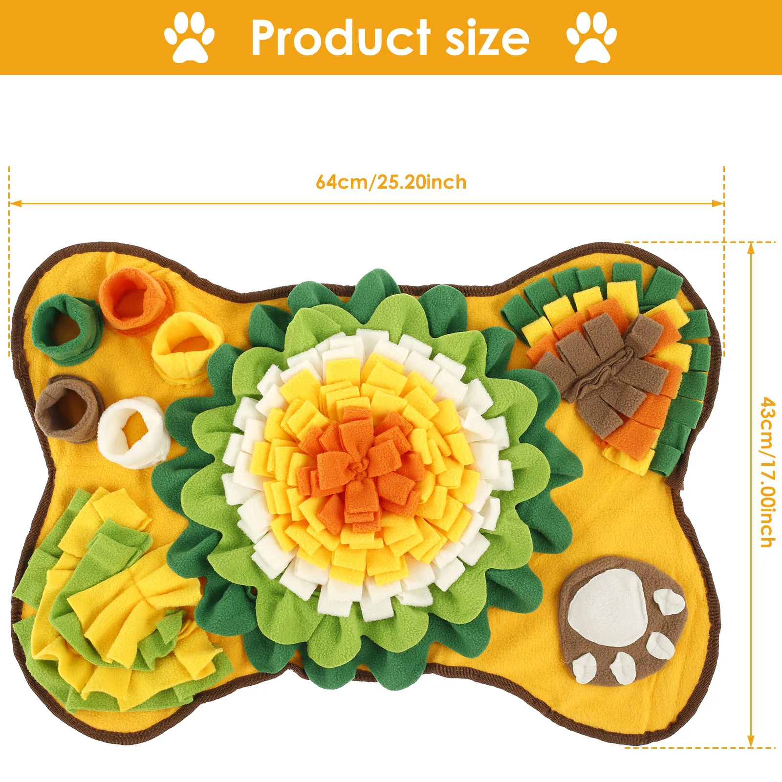 Pet Snuffle Mat Dog ose Smell Training Sniffing Pad Entertainment Interactive Dog Slow Food Mat or Puppies Small Medium Dogs