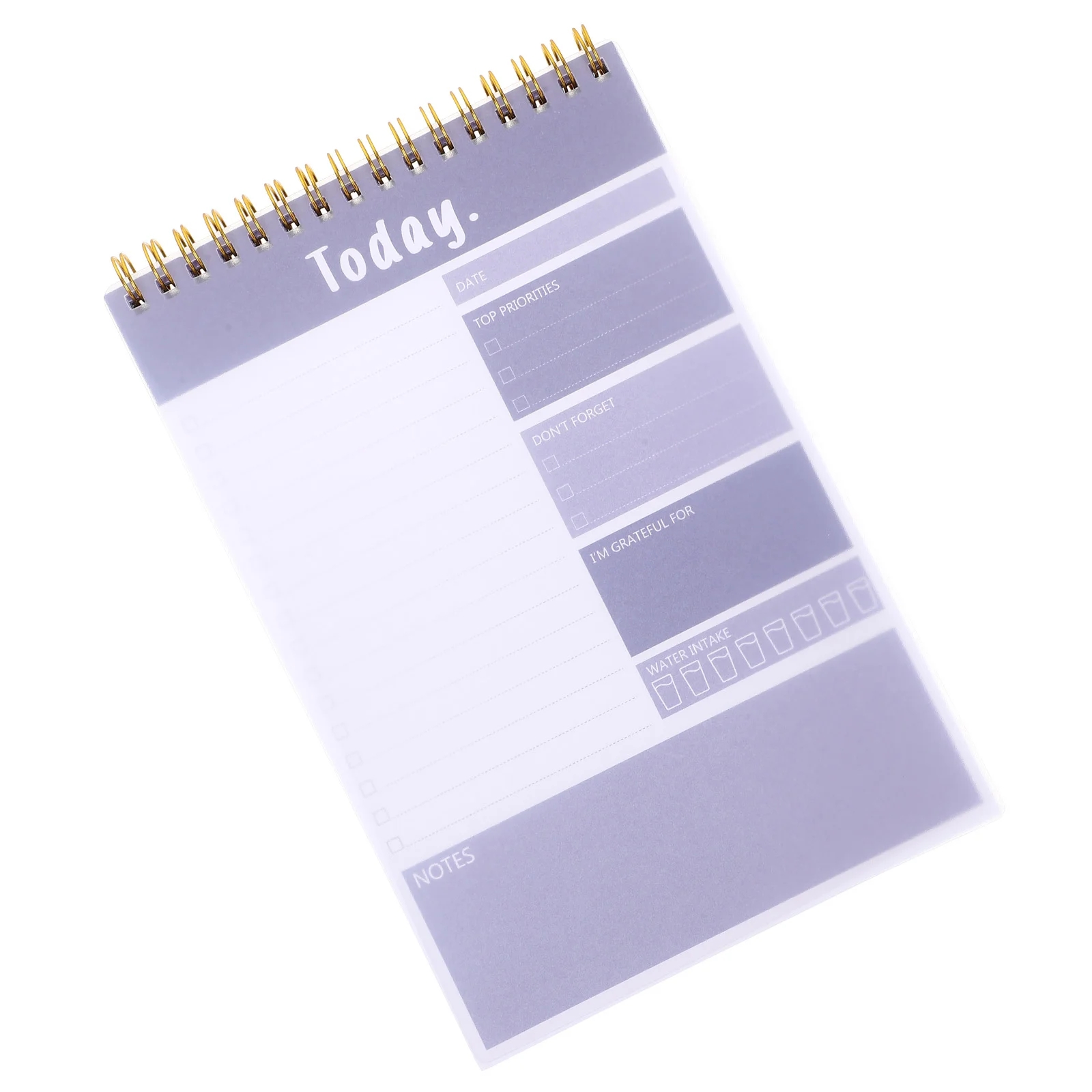 Loose Leaf Coil Notebook Schedule Memo Pads Planner Spiral Notepad Aluminum Alloy Tear off Tabs Meal Planning