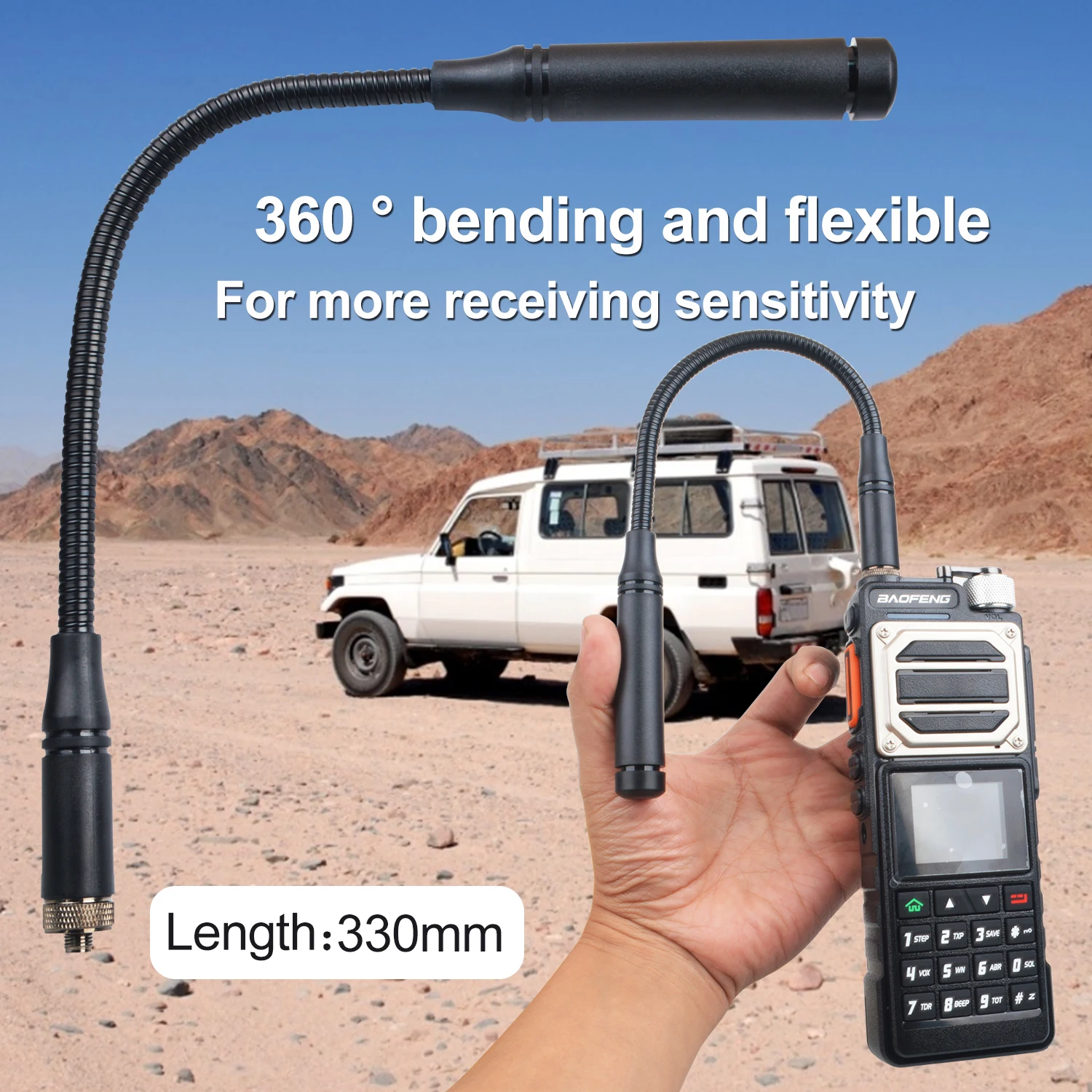 Walkie Talkie BAOFENG UV-25 VHF UHF 220-260MHz Multi-Band Wireless Frequency Copy 3 Power Levels 999CH FM Goose Tube Antenna