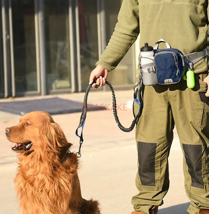 Multi functional dog training bag, outdoor dog walking bag, waist bag, snacks, water bottle bag, large capacity