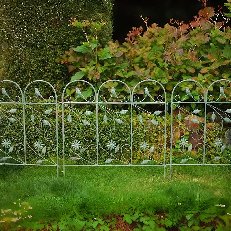 

European-Style Vintage Wrought Iron Fence, Villa Courtyard Garden Fence, Outdoor Bird Climbing Trellis Flower Stand