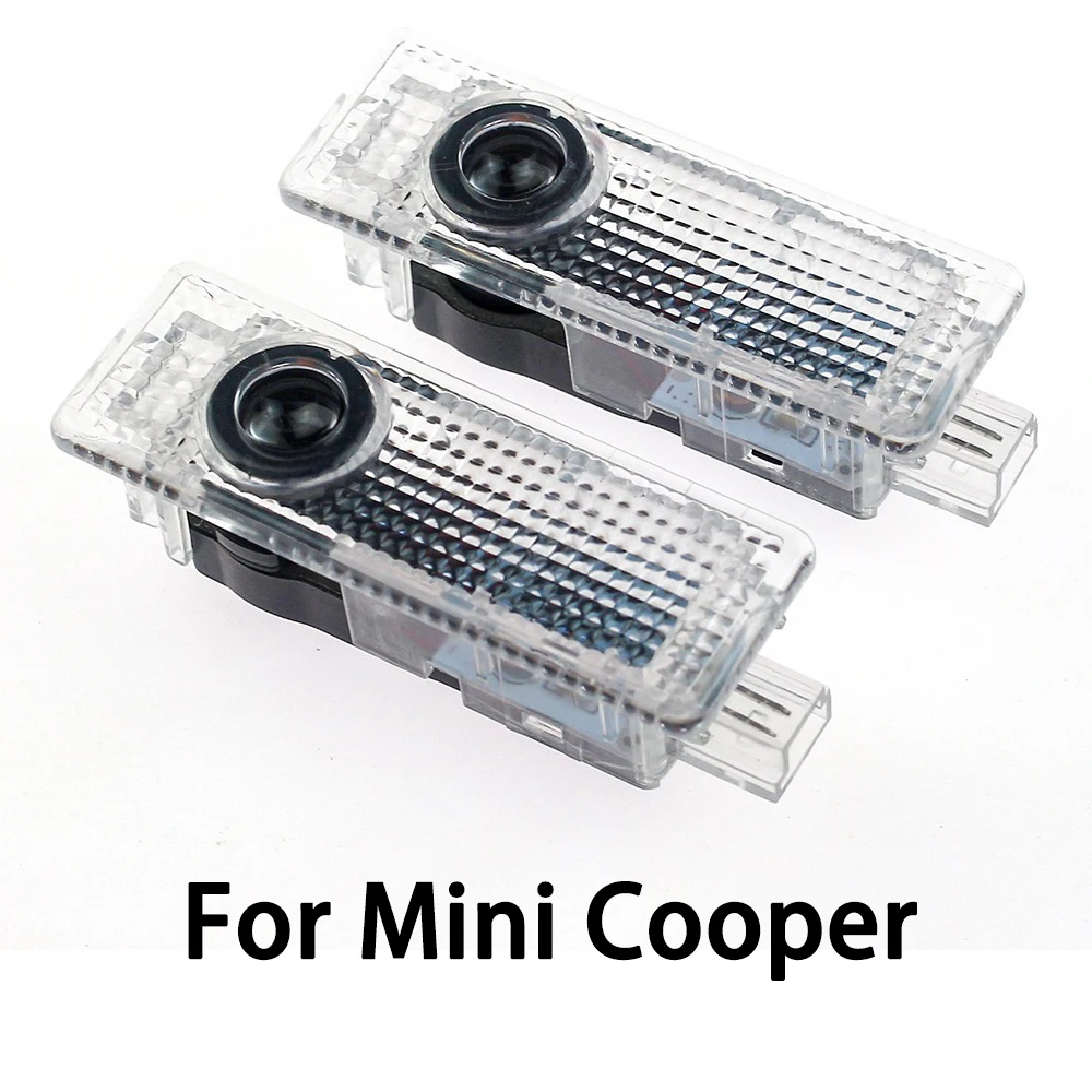 2PCS For BMW Mini Cooper Works R55 R56 R50 R53 R60 R61 F54 F60 F55 F56 Accessories LED Light Car Door Projector Welcome Light