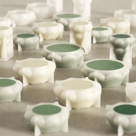 Blooming Stacking Christmas Tree Candle Jar Silicone Molds for Concrete Jesmonite Cement DIY Christmas Craft Gifts