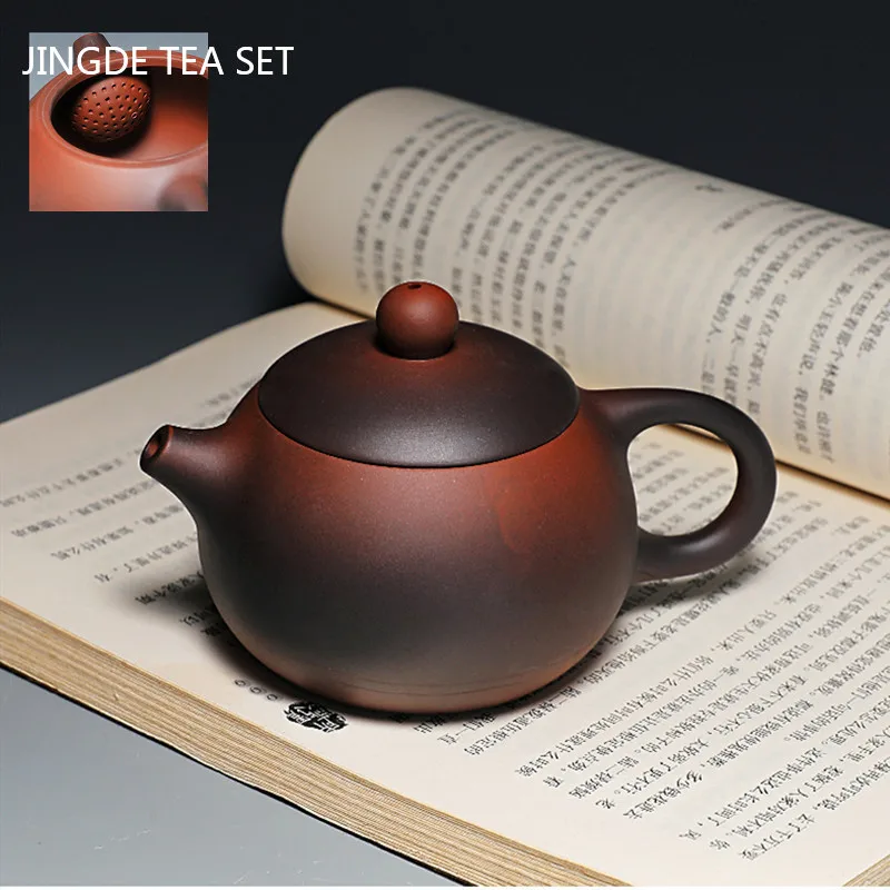 Antique Purple Pottery Xishi Tea Pot Chinese Yixing Zisha Teapot Home Beauty Kettle Ball Hole Filter Tea Maker Boutique Teaware