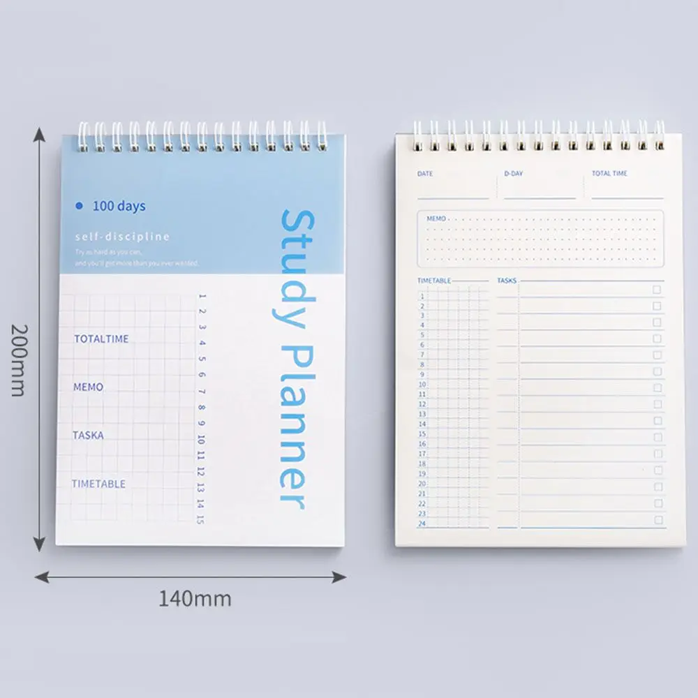 100 Days Daily Weekly Study Planner Notebook Journal Agenda Task Memo Diary Organizer Schedule School Stationary Office Supplies