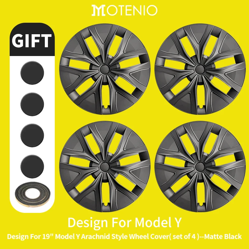 4-delige Blade Wieldoppen Set voor TESLA Model Y 2020–2024 – 19 Inch Volledige Dekking, Auto-accessoires