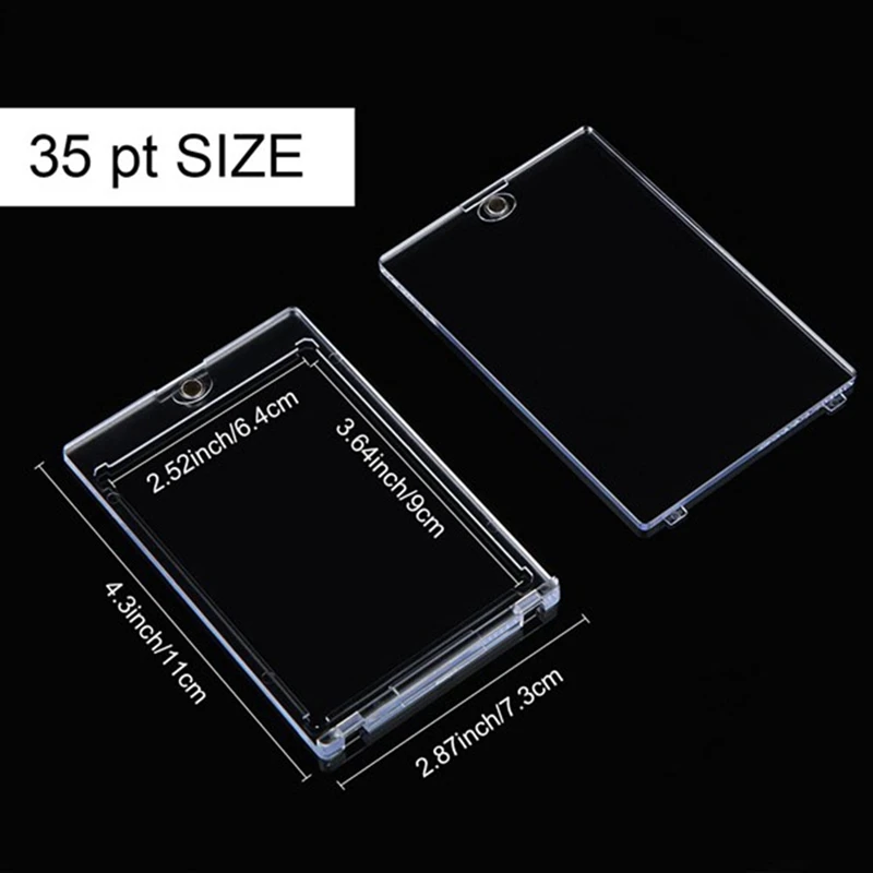 20 Pack Magnetic Card Holder 35PT Trading Card Holder Hard Acrylic Card Cases For Game Baseball Sports Card