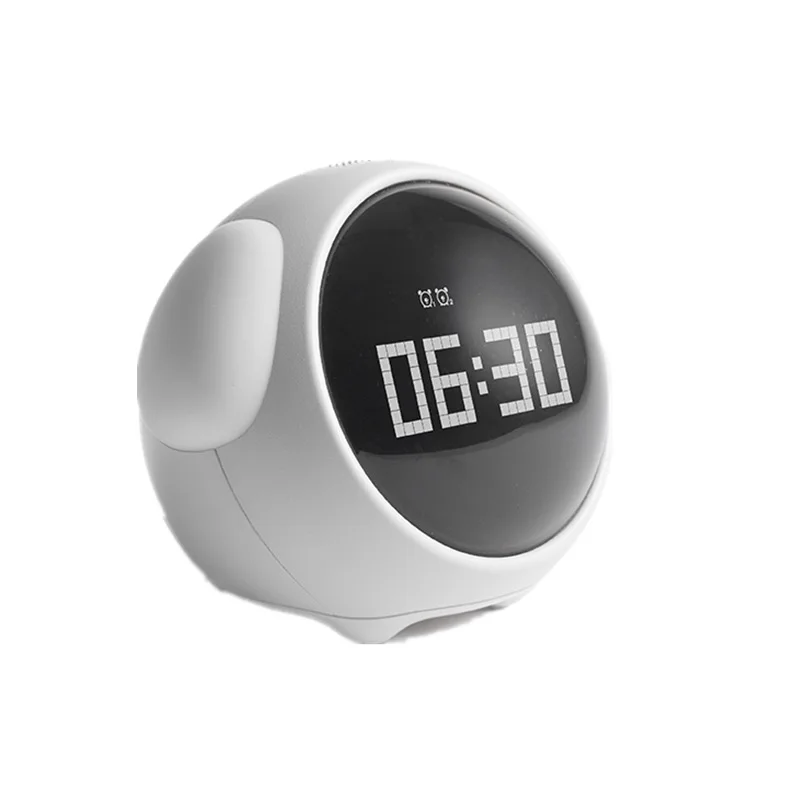 LED Children's Expression Pixel Alarm Clock Intelligent Night Light Student Bedside Bedroom Home Interior Decoration Table Lamp