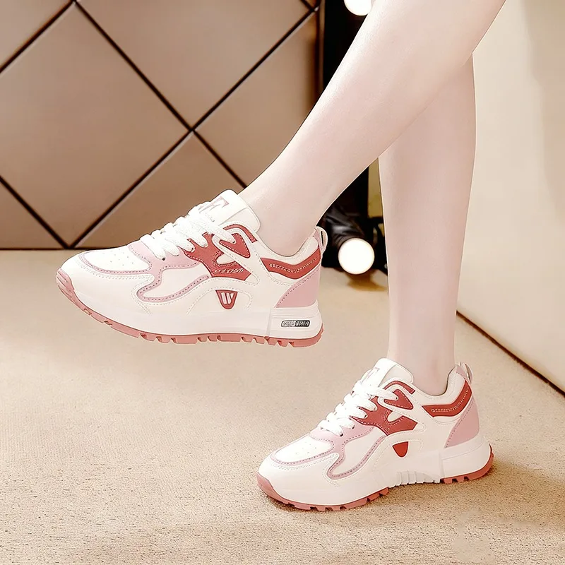 1pair Sneakers Women's Lightweight Shock-absorbing Running Shoes Women's Spring and Autumn New Casual Versatile Student Shoes