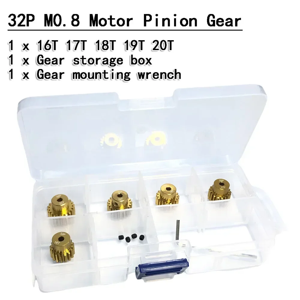 

32DP 540 Шестерня двигателя 12T 13T 14T 15T 16T 3,175 мм Шестерни вала Набор деталей для 1/10 RC автомобиля Бесщеточный двигатель с щеткой