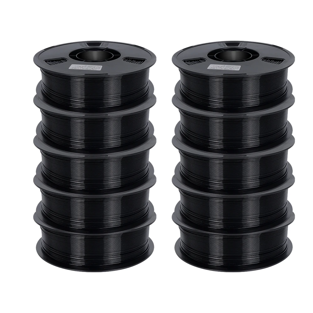 22LBS PETG Filament 3D Printer Filament 10 5 Rolls 1KG 1.75mm Bundle Multicolor Accuracy +/- 0.02mm 10kg 5kg PETG, Plastic Spool