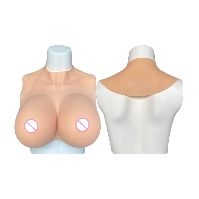Realistic Silicone Breast Forms for Transgender Crossdress Celebrity Cosplay Soft Shake Plump Fake Boobs with Skin Nipple Areola