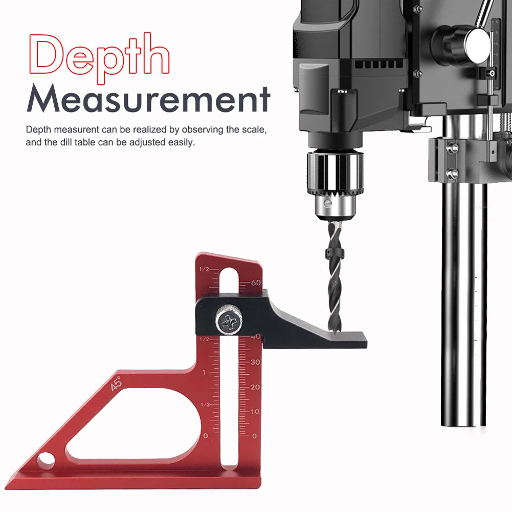 Table Saw Depth Gauge Wear-Resistant Metal Height Gauge with Metric & Inch Scale Woodworking Setting Gauge for Table Saw Router