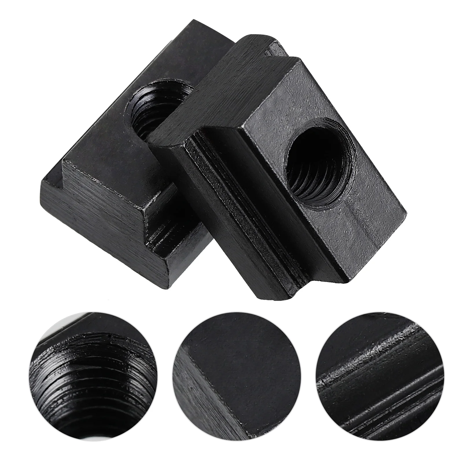 

10pcs T Slot Nuts T-Slot Nut Block Steel Black Oxide Corrosion Resistant M8 Bed Rail Cleat For Pick-Up Truck Outdoor Use Slider