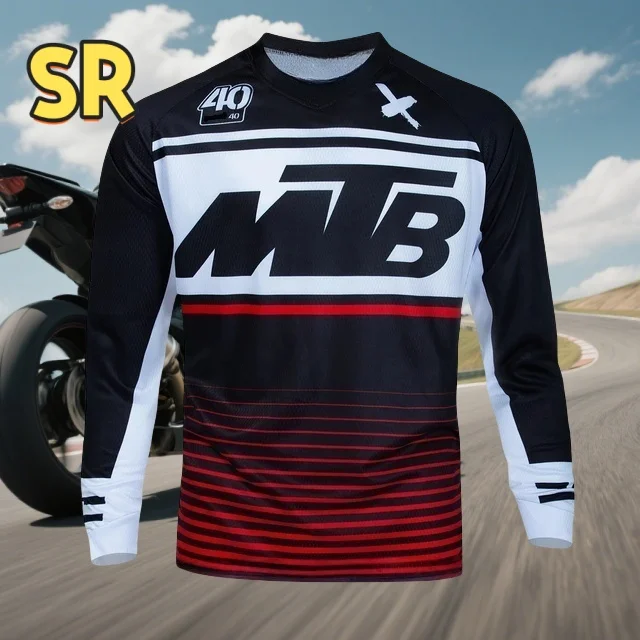 

SR 2025 Men Women Long Sleeve Cycling Jersey Mtb Downhill Shirt Dh Mx Uniform Mountain Bike Clothing Summer Motocross Wear Shirt