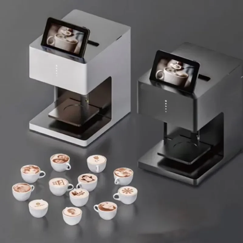 Automatic intelligent color inkjet printer, commercial 3D pad printer, cup photo art, milk tea screen latte coffee printer