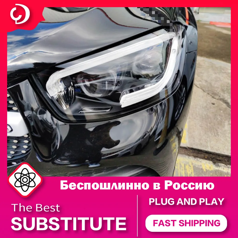 AKD Car Styling Headlights for Benz GLC GLC260 GLC300 2020-2022 LED Headlight DRL Head Lamp Led Projector Auto Accessories