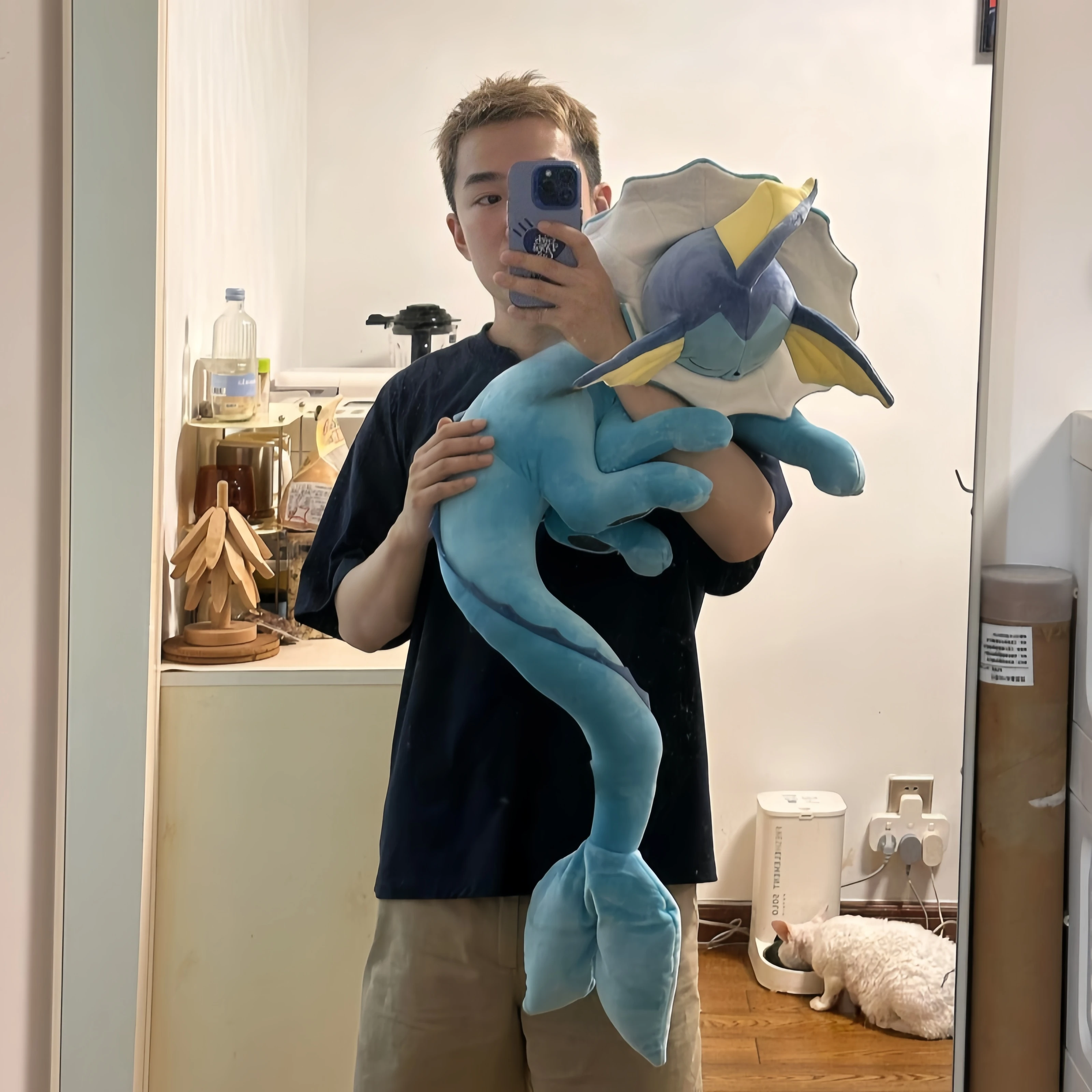 Bequeme Vaporeon Pokemon Plüschtiere Sylveon Glaceon Stoffpuppe Cartoon Pokémon Plüschfigur Anime Eevee Kissen Weihnachts- und Geburtstagsgeschenk