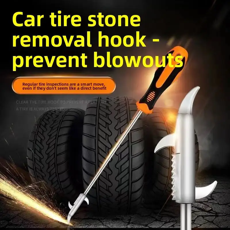 Tire Stone Remover Tire Wheel Pebble Groove Remover Tire Replacement Spatula Gravel Care Stone Removal Car Care Products Screwer