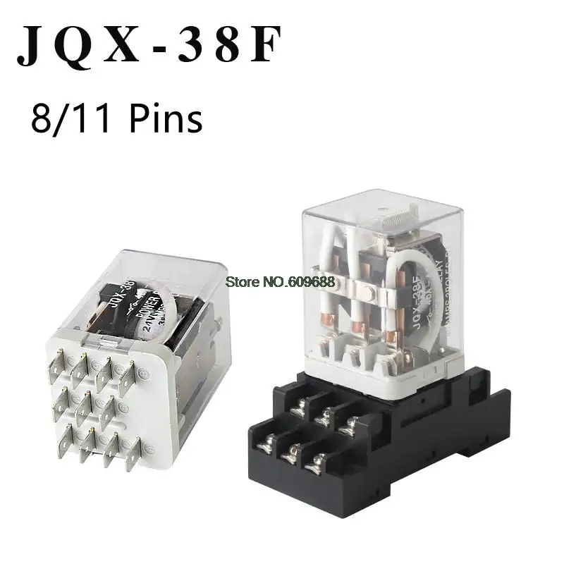 JQX-38F Silver Contacts 11Pins 2Z 3Z High Power Relay 40A High Current Switch 220V/DC24/12V