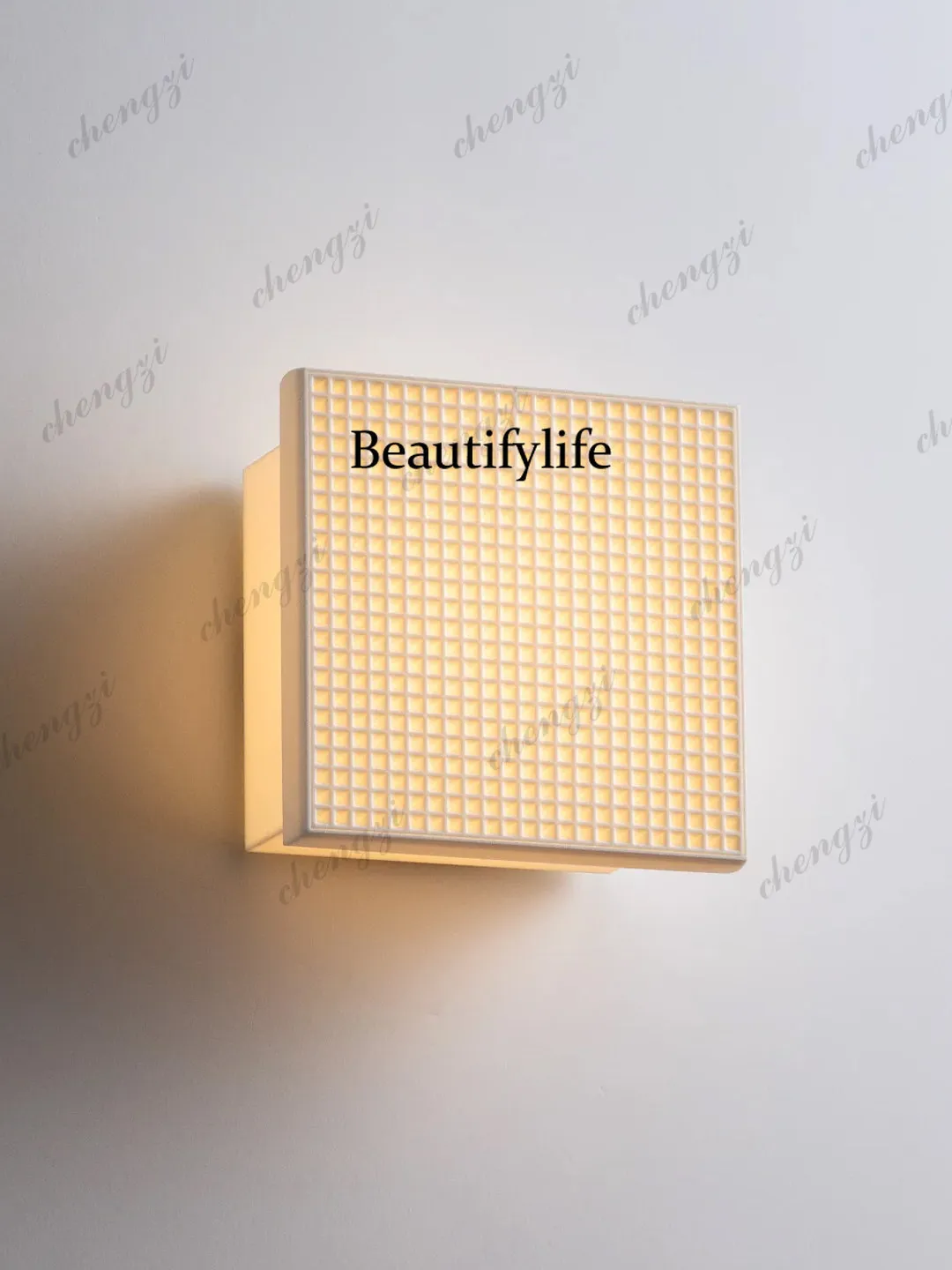 Modern minimalist grille wall lamp, bedroom bedside lamp, Nordic light luxury corridor aisle lamp, background wall ambient lamp