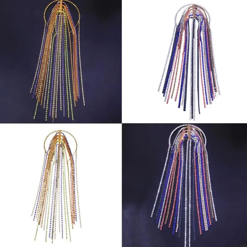 N5KB retro voor Tassel Handmade Bridal voor hoofdaccessoire voor feest wo