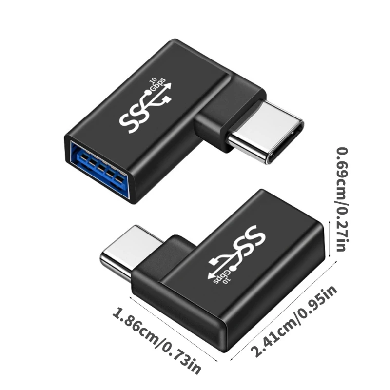 Type C To USB Conversion Plugs 90 Degree Connection multifunction Type C To USB Power Adapter Fast Charging for Everyday Use