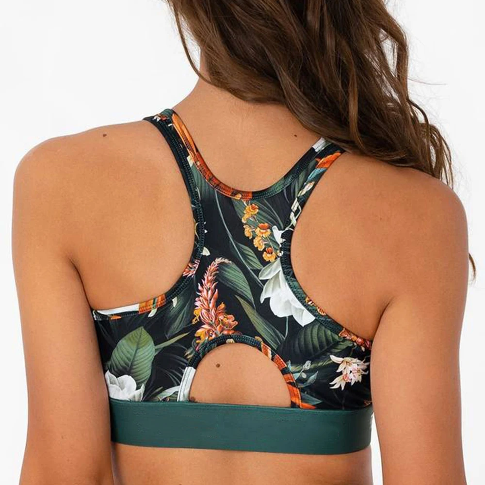 New back bra without steel ring quick-drying breathable sports underwear printed yoga wear undershirts