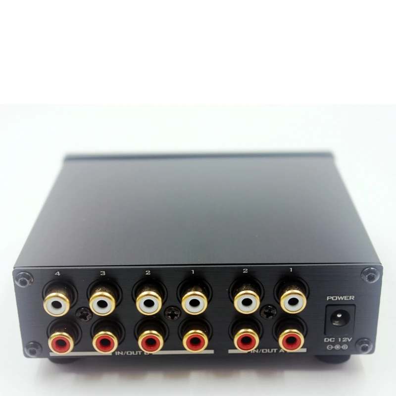 محول صوت ستيريو A2 HIFI ، إدخال 2 ، 4 مخرجات RCA ، موزع إشارة ، مصدر اختيار ، مضخم صوت