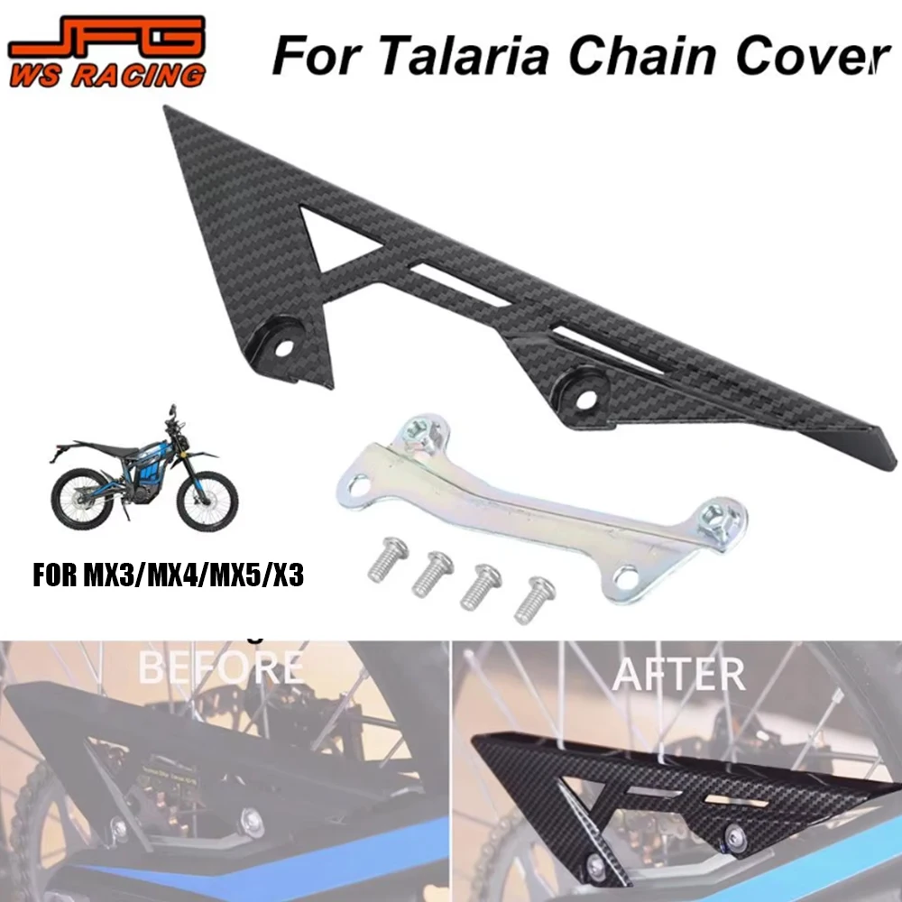 

Chain Guard Motorcycle Cover Protector Sprocket Saver For TALARIA Sting X3 MX3 MX4 MX5 Electric Bike Carbon Fiber Pattern Parts