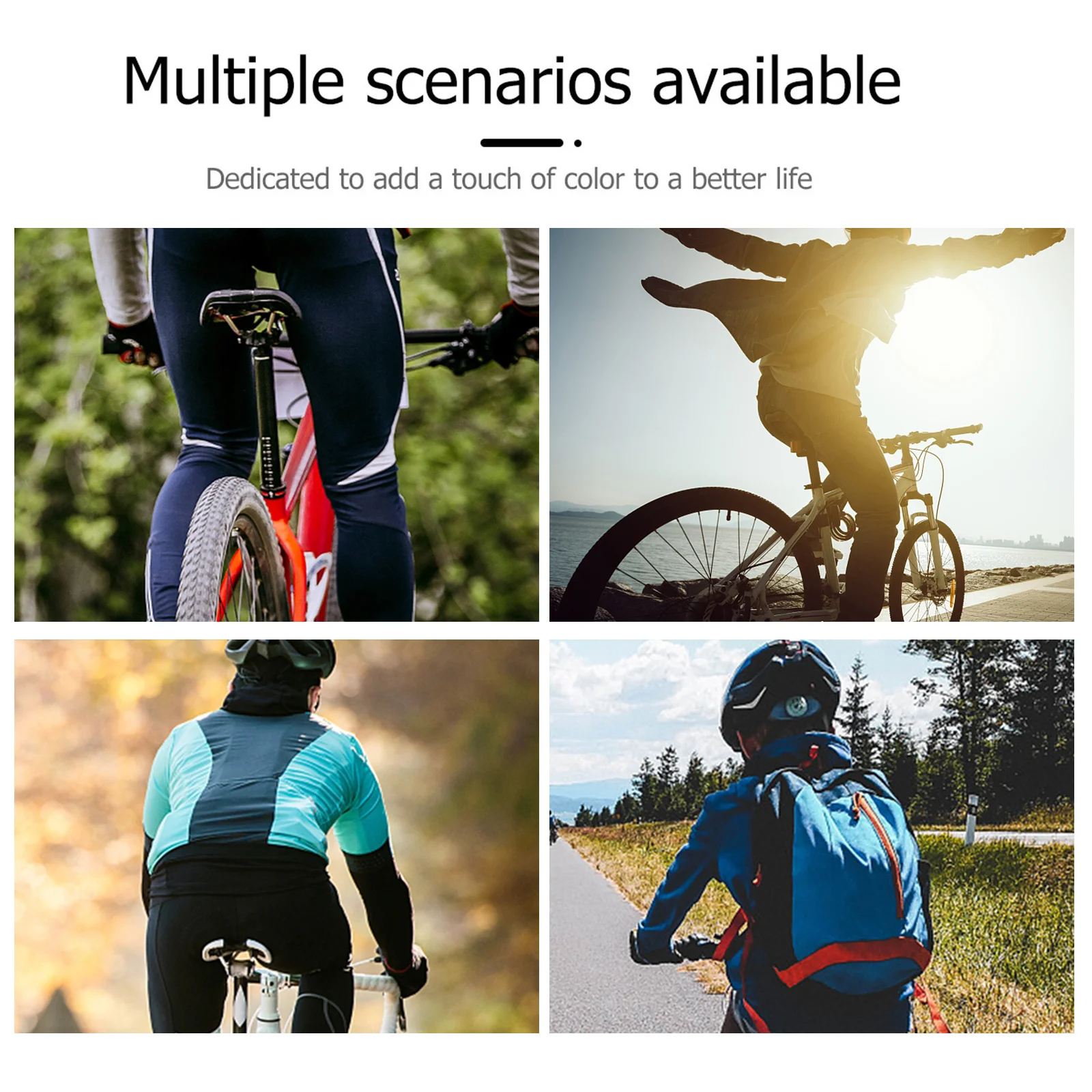 

1Set Bicycle Handlebar Grips Mountain Bike Anti- Ring Design Comfortable Ergonomic Grip Cover for Cycling Long Rides