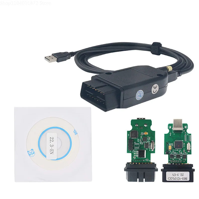 2024 Newest V24.7 VCD'S V23.11 VAG/COMScanner Tools Atmega162 Scanne Diagnostic Cable HEX V2 OBD Tools FOR V-W/AU-DI/Skoda/Seat