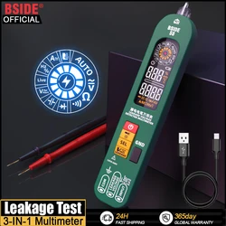 BSIDE Leakage multimetro digitale Smart multitester Auto/manuale DC AC tensione capacità Ohm NCV Hz diodo Live wire Tester Meter