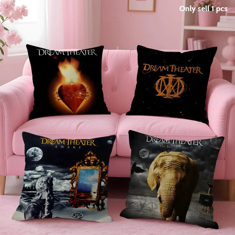 Rock Band D-Dream Theater Cushion Cover Decorative Linen Throw Pillow Case Soft For Bed Sofa Car Home Decor