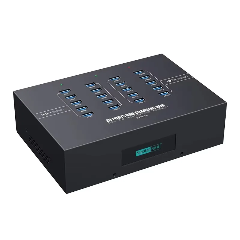 A-223  20 Ports 3.0 Hub for Hard Drive 5GB High Speed Box Shape USB 3.0 Data  Hub for 20 Devices Used  Phone Tablets